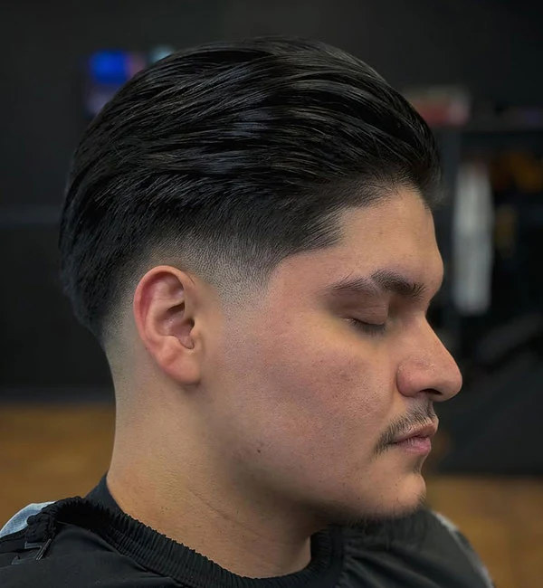 Medium Slick Back Fade