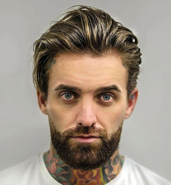 Long, Messy Slick Back
