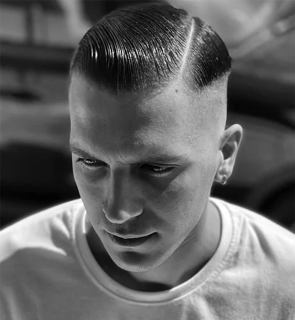 Slick Back Side Part Fade