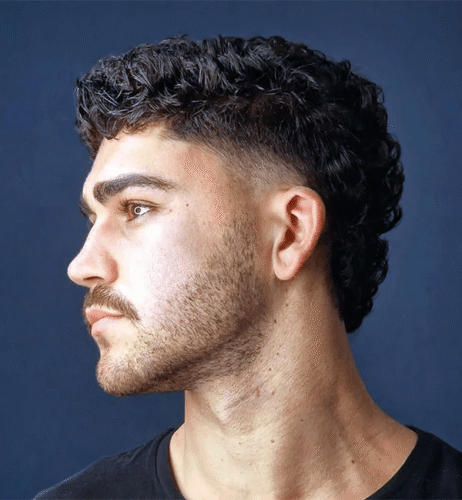 Curly Mullet Fade