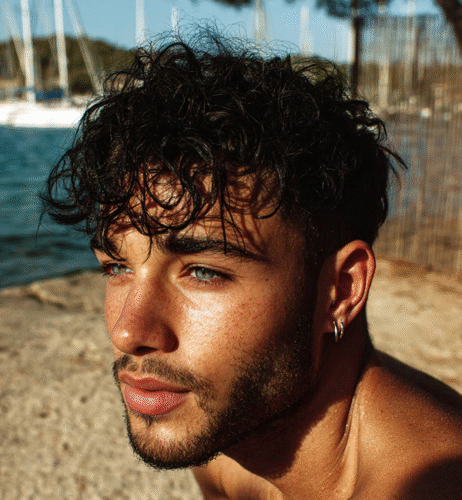 Textured Surfer Curls with Messy Bangs