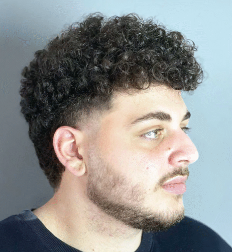 Curly Blowout Fade