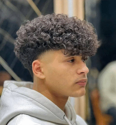 Long Curly Hair Fade