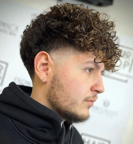 Long Curly Fringe with Short Sides