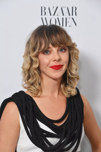 Curly Lob with Bangs