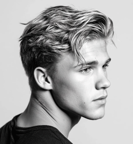 Side Swept Hair with Short Sides