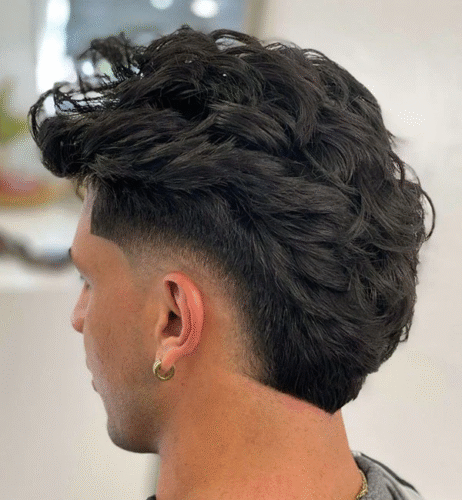 Textured Faux Hawk with Low Burst Fade