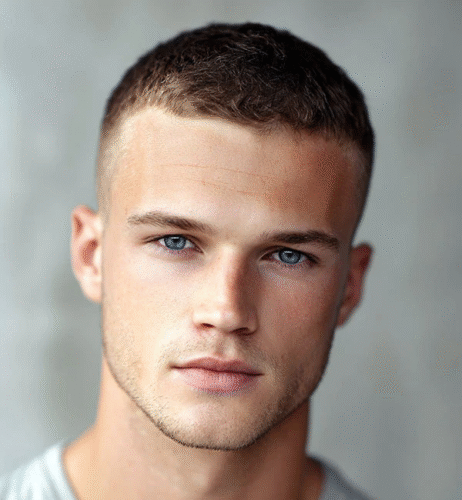 Classic Crew Cut with Taper Fade