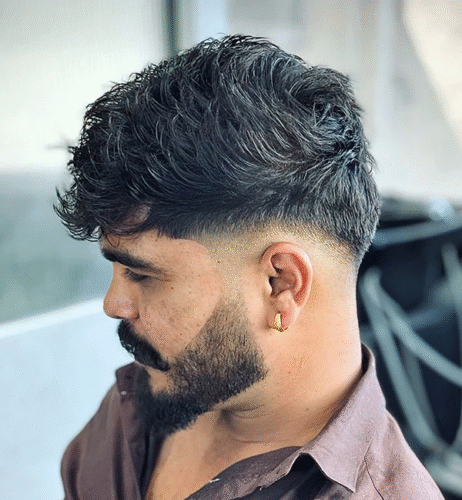 Messy Spiky Hair and Fringe with Low Drop Fade