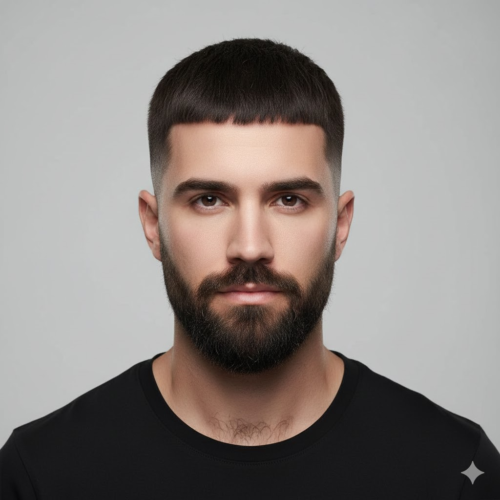 5. High Taper Fade with Caesar Cut