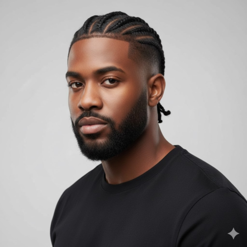 11. High Taper Fade with Braids