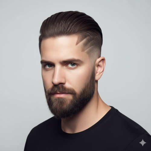 16. High Taper Fade Slick Back