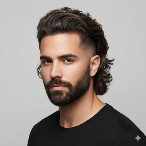 24. High Taper Fade Long Hair