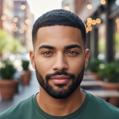 Buzz Cut with Drop Fade