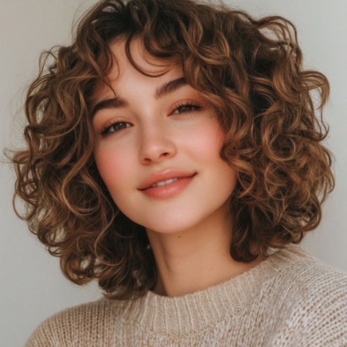Cropped Bouncy Curls