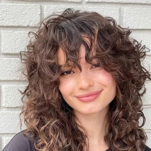 Curly Wolf Cut