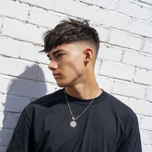 Edgy Short Shaggy Hair with Faded Sides