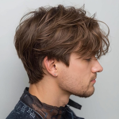Layered Mens Shaggy Hairstyles
