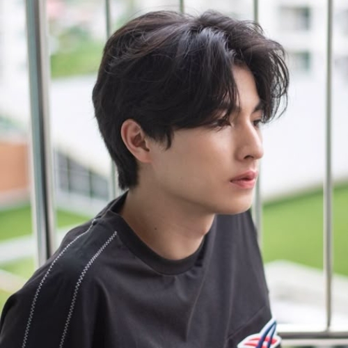 Middle Part Haircut for Men Korean