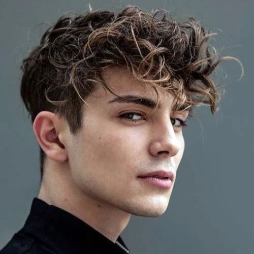 Short Shaggy Hair with Taper Fade Sides