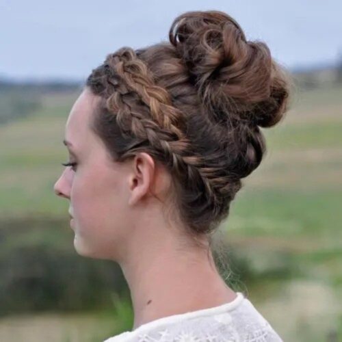 Sleek Braided Topknot