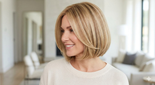 Bob with Subtle Layers and Highlights