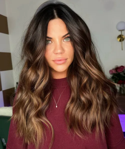 19. Chocolate Brown with Soft Waves