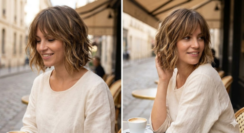 Layered Bob with Side Bangs