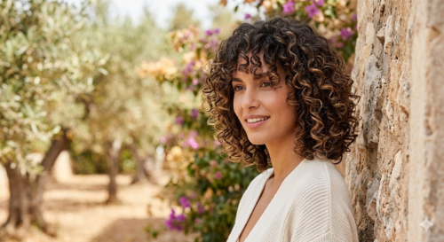 Curls with Face-Framing Layers