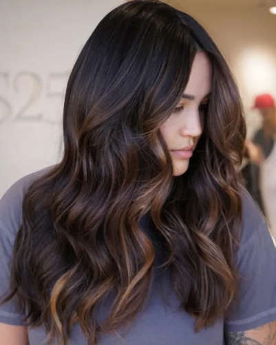 24. Chocolate Brown with Sandy Highlights