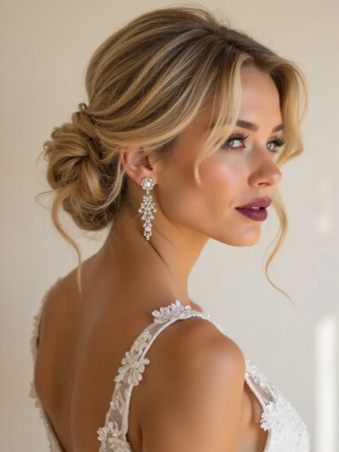 Low Bun With a Wrapped Hair Strand