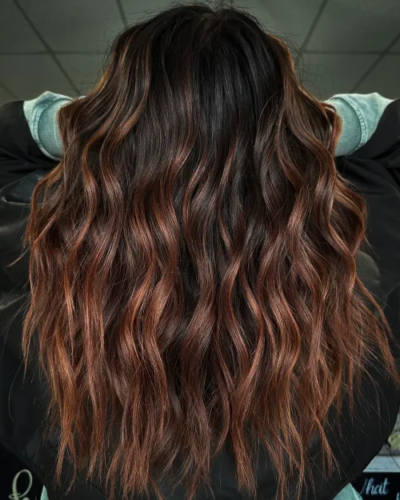 32. Chocolate Brown with Feathered Layers